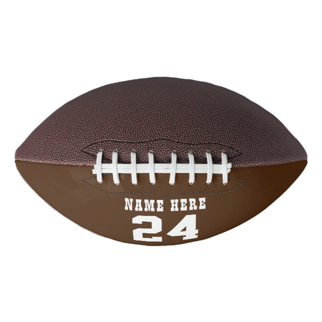 CUSTOM PERSONALIZE NUMBER NAME TYPOGRAPHY FOOTBALL (Front)