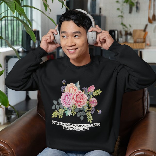 Custom Personalize Photo Artwork Quote Dark Sweatshirt (Custom Personalize Photo Artwork Quote Dark Sweatshirt)
