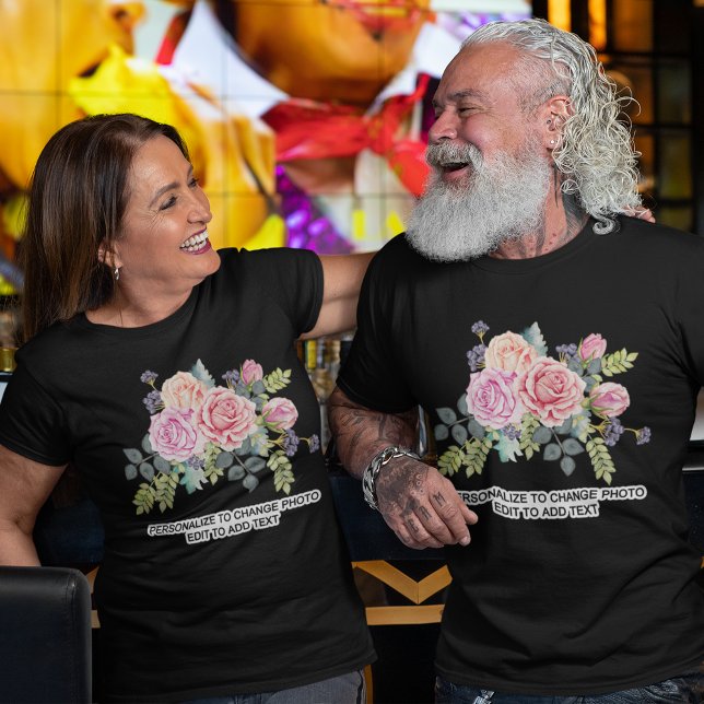 Custom Personalize Photo Artwork Quote Dark Unisex T-Shirt (Custom Personalize Photo Artwork Quote Dark Unisex T-Shirt)