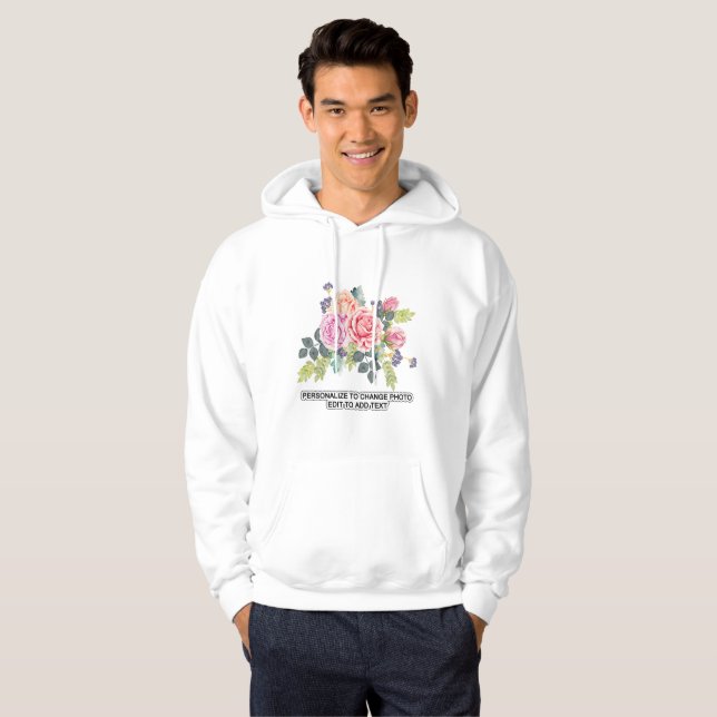 Custom Personalize Photo Artwork Quote Light Hoodie (Front Full)
