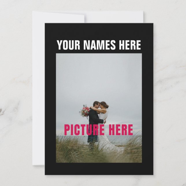 Custom Personalize Photo Image Invitation (Front)