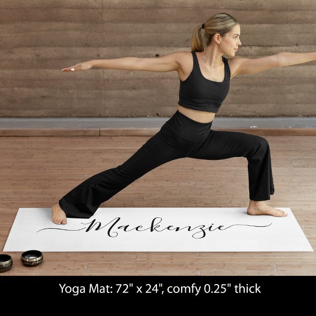 Custom Personalize Script Name Add Background Art Yoga Mat (Custom Personalize Script Name Add Background Art Yoga Mat)