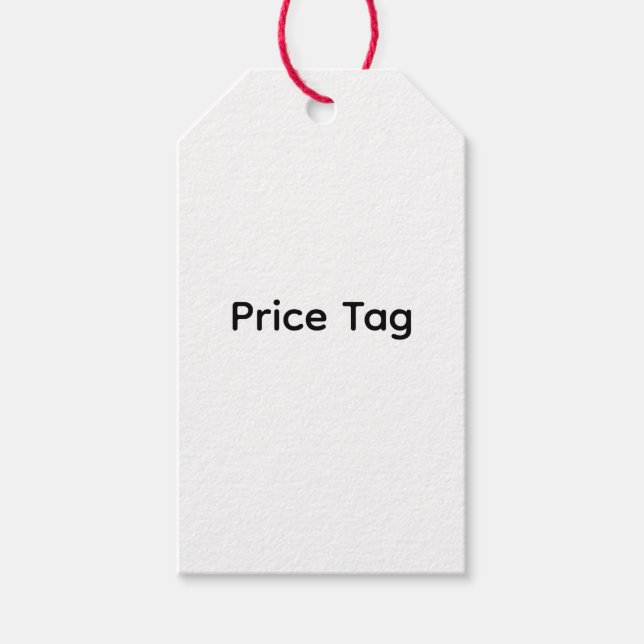 Custom Personalize Text Price Tag (Front)