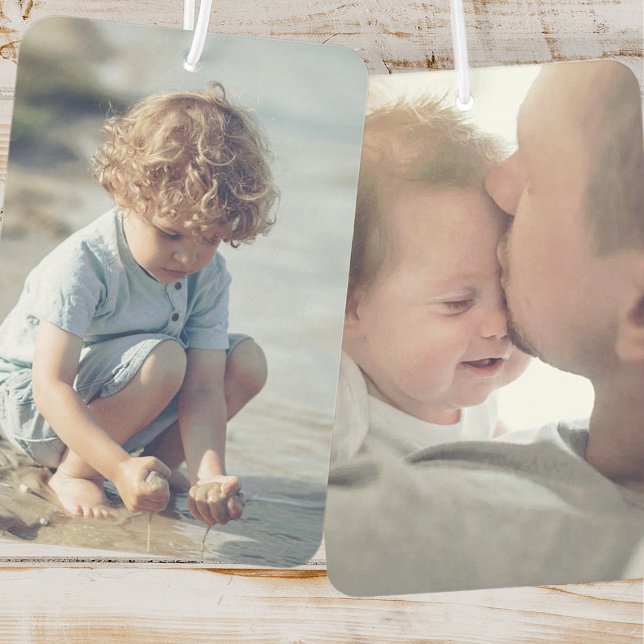 Custom Personalize Two Photo Air Freshener (Creator Uploaded)