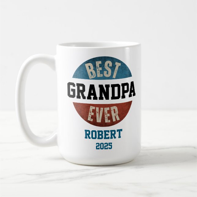 Custom Personalize Vintage Gift Best Ever Coffee Mug (Left)