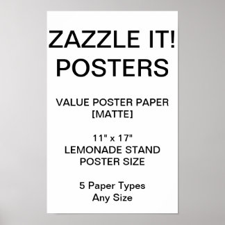 Custom Personalized 11"x17" Value Matte Poster