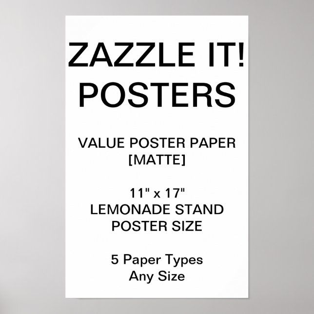 Custom Personalized 11"x17" Value Matte Poster (Front)