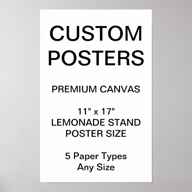 Custom Personalized 11" x 17" Canvas Poster Blank (Front)