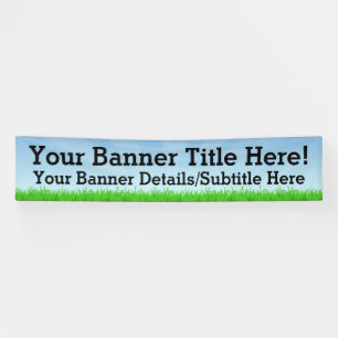 Custom Personalized 12' Wide Summer Scene Banner
