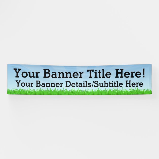 Custom Personalized 12' Wide Summer Scene Banner (Horizontal)