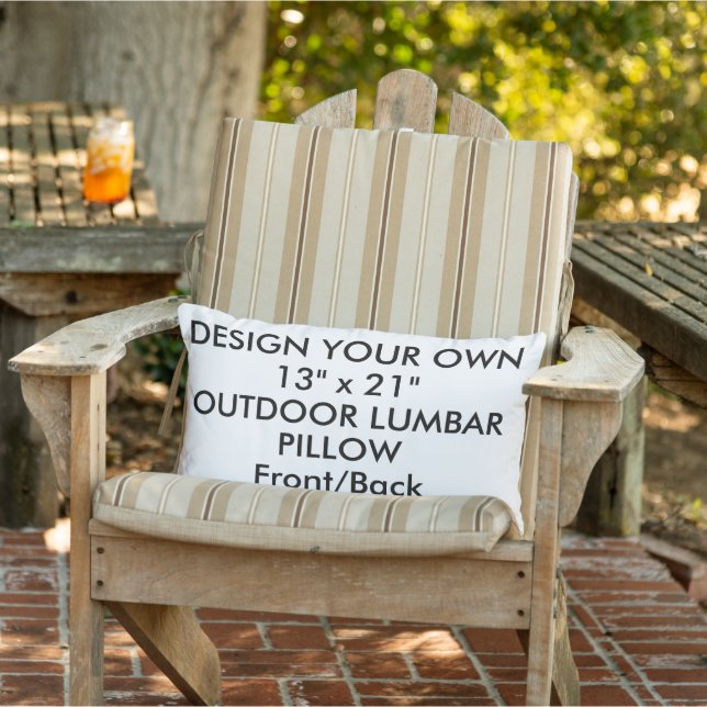 Custom Personalized 13" x 21" OUTDOOR Throw Pillow (Chair)