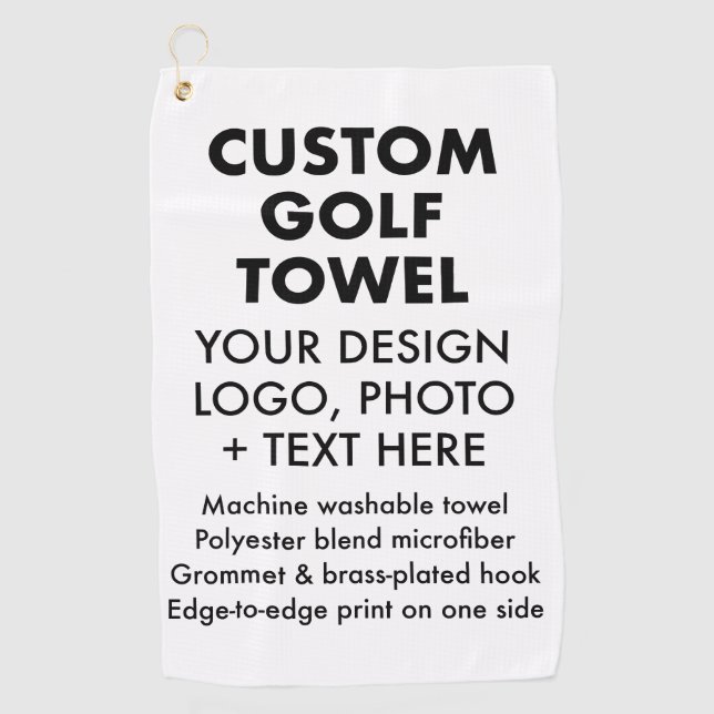 Custom personalized 16" x 24" Golf Towel Blank (Front)
