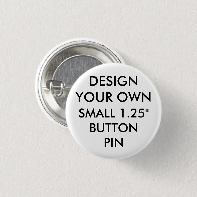Custom Personalized 1.25"" Small Button Pin Badge (Front & Back)