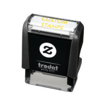 Custom Personalized 1.4" x 0.4" Self-inking Stamp