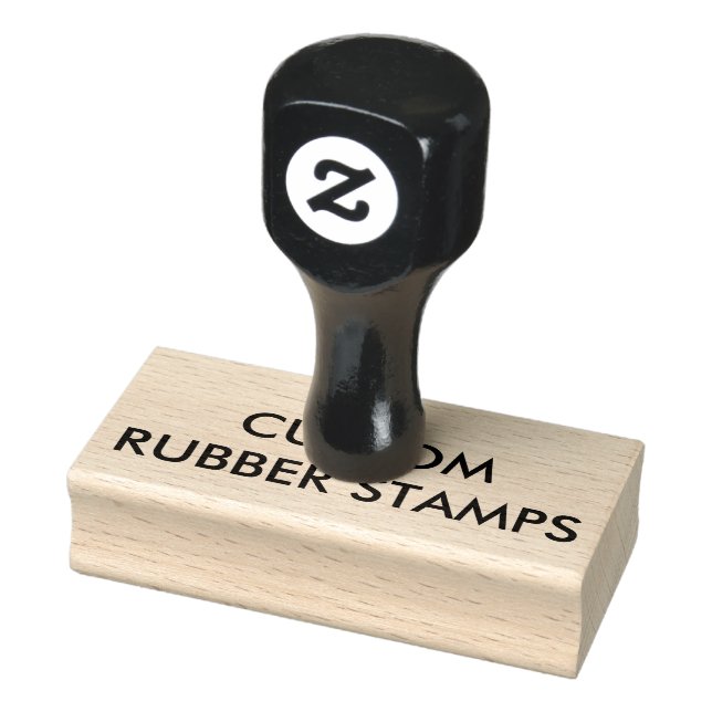 Custom Personalized 1.5" x 3" Wood Rubber Stamp (Stamp)