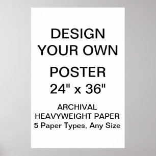 Custom Personalized 24"x36" Archival Paper Poster