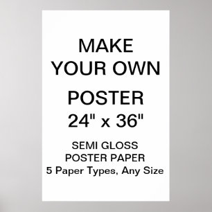 Custom Personalized 24" x 36" Semi Gloss Poster