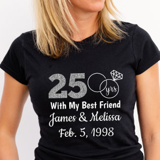 Custom & Personalized 25th Anniversary T-shirt