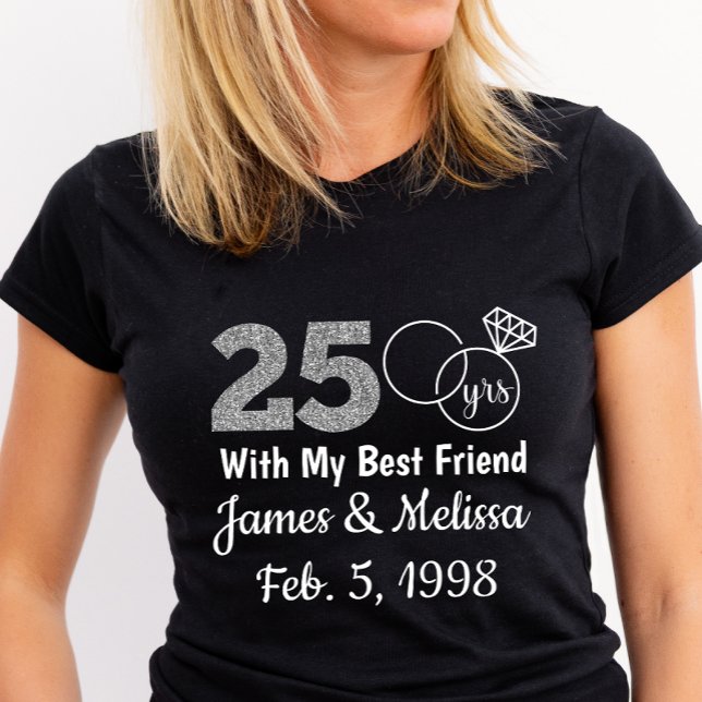 Custom & Personalized 25th Anniversary T-shirt (Creator Uploaded)