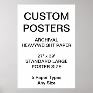 Custom Personalized 27"x39" Archival Paper Poster