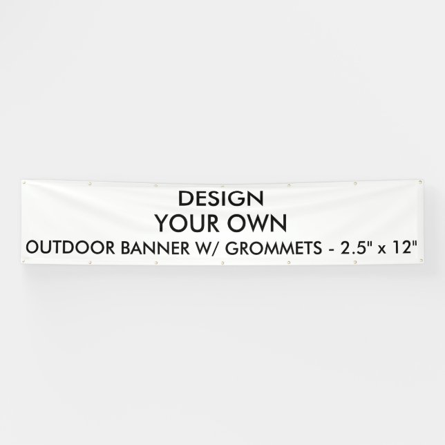 Custom Personalized 2.5' x 12" Outdoor Banner (Horizontal)
