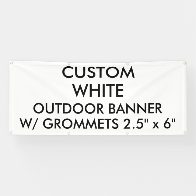 Custom Personalized 2.5' x 6" Outdoor Banner (Horizontal)