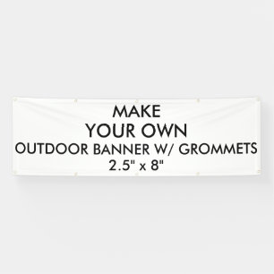 Custom Personalized 2.5' x 8" Outdoor Banner