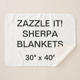 Custom Personalized 30" x 40" Sherpa Blanket Blank