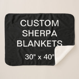Custom Personalized 30" x 40" Sherpa Blanket Blank