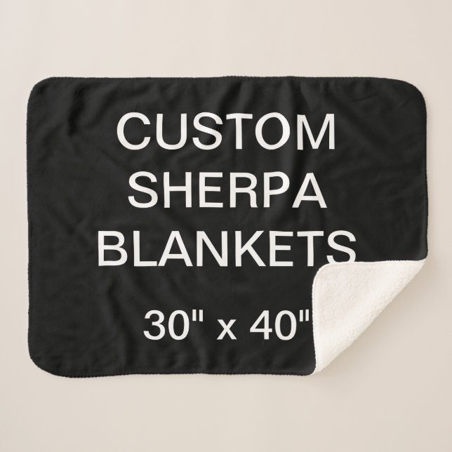 Custom Personalized 30" x 40" Sherpa Blanket Blank (Front (Horizontal))