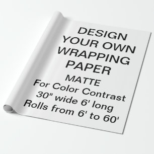 Custom Personalized 30" x 6' Matte Wrapping Paper