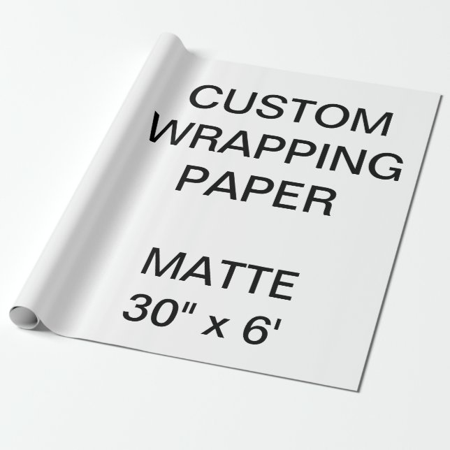 Custom Personalized 30" x 6' Matte Wrapping Paper (Unrolled)
