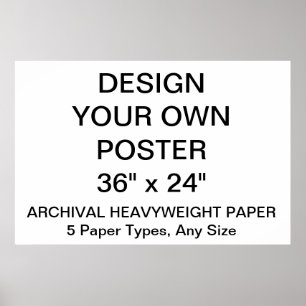 Custom Personalized 36"x24" Archival Paper Poster