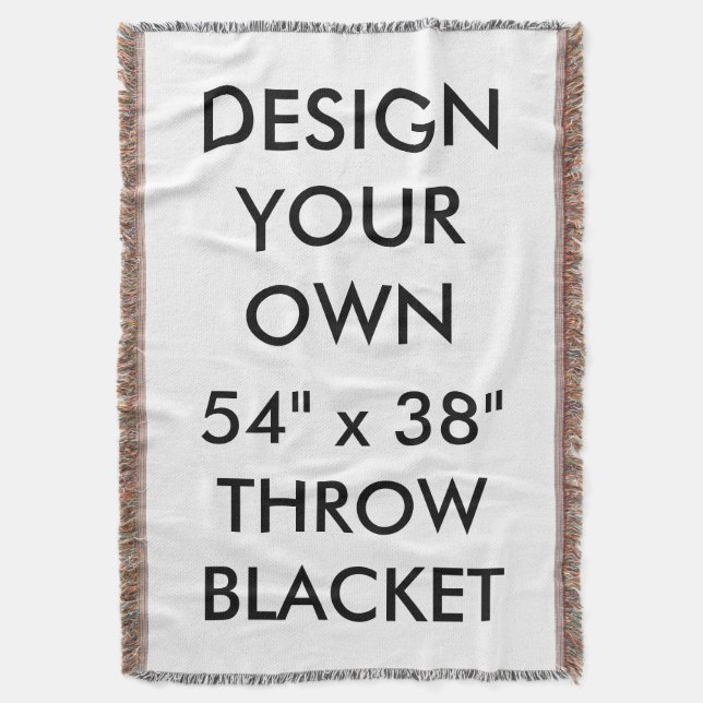 Custom Personalized 38" x 54" Throw Blanket (Front Vertical)