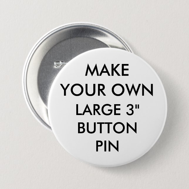 Custom Personalized 3" Large Button Pin Badge (Front & Back)