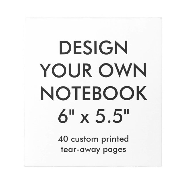 Custom Personalized 40 Tear-Away Page Notepad (Front)