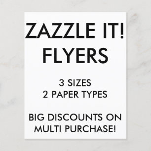 Custom Personalized 4.5x5.6" Flyers Blank Template