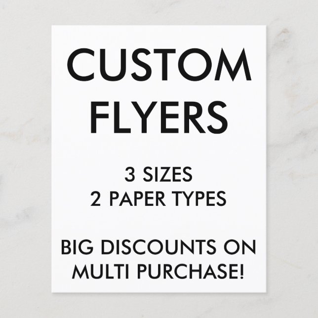 Custom Personalized 4.5x5.6" Flyers Blank Template (Front)