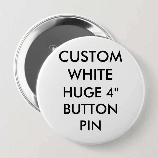 Custom Personalized 4" Huge Button Pin Badge (Front & Back)
