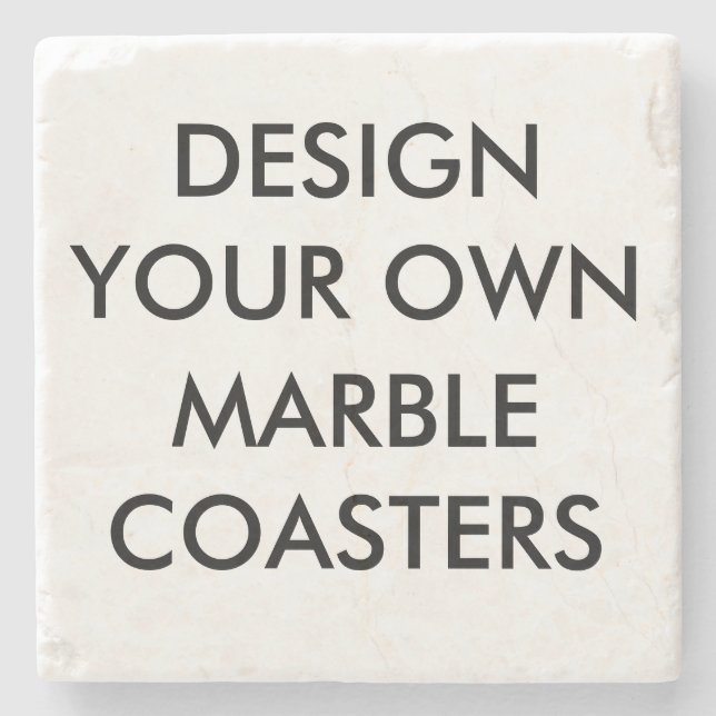 Custom Personalized 4" Marble Stone Coaster (Front)