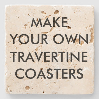 Custom Personalized 4" Travertine Stone Coaster