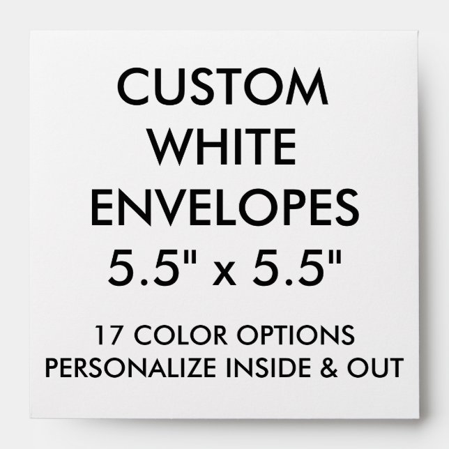 Custom Personalized 5.5" Square Envelope (Front)