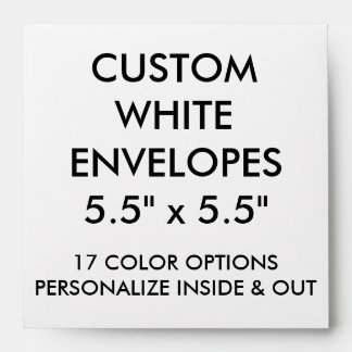 Custom Personalized 5.5" Square Envelope