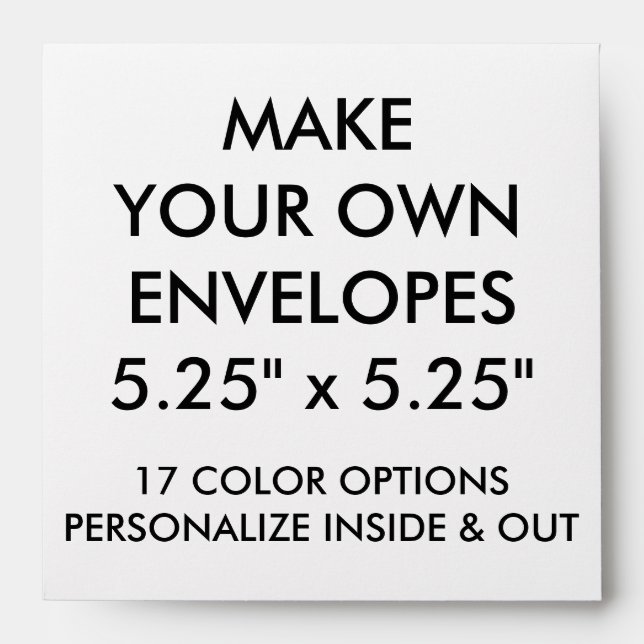 Custom Personalized 5.5" Square Envelope (Front)