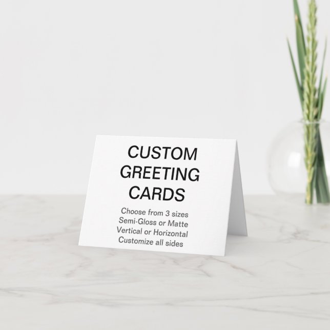 Custom Personalized 5.5"x4.25" Photo Greeting Card (Front)