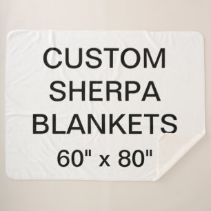 Custom Personalized 60" x 80" Sherpa Blanket Blank