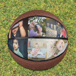 Custom Personalized 6 Photo Mini Basketball<br><div class="desc">Custom Personalized Photo basketball from Ricaso - add your own six photos to this unique gift idea</div>