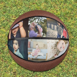 Custom Personalized 6 Photo Mini Basketball