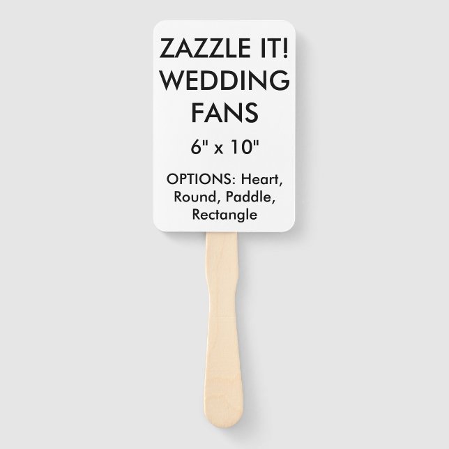 Custom Personalized 6" x 10" WEDDING FANS Template (Front)
