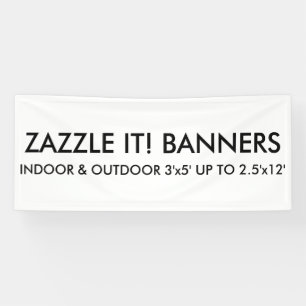 Custom Personalized 6'x2.5' Banner Blank Template